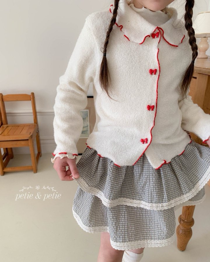 Petit & Petit - Korean Children Fashion - #childofig - Ribbon Collar Cardigan