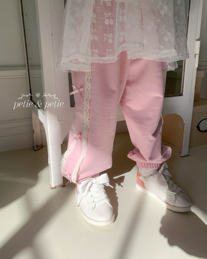 Petit & Petit - Korean Children Fashion - #childofig - Double Lace Jogger Pants - 7