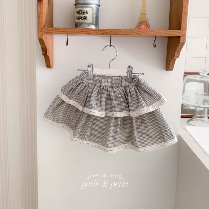 Petit & Petit - Korean Children Fashion - #childofig - Mary Check Skirt - 3