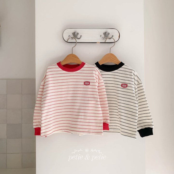Petit & Petit - Korean Children Fashion - #childofig - Draw Stripe Tee