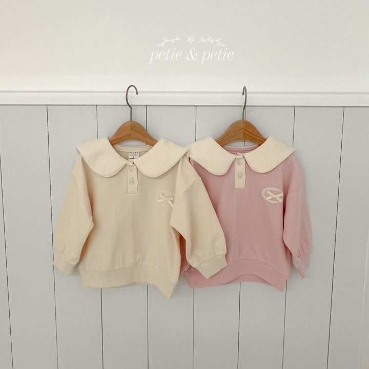 Petit & Petit - Korean Children Fashion - #childrensboutique - Ribbon Collar Sweatshirt - 7