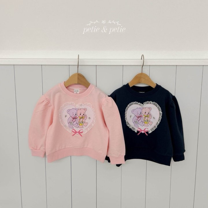 Petit & Petit - Korean Children Fashion - #childrensboutique - Heart Bear Sweatshirt - 6