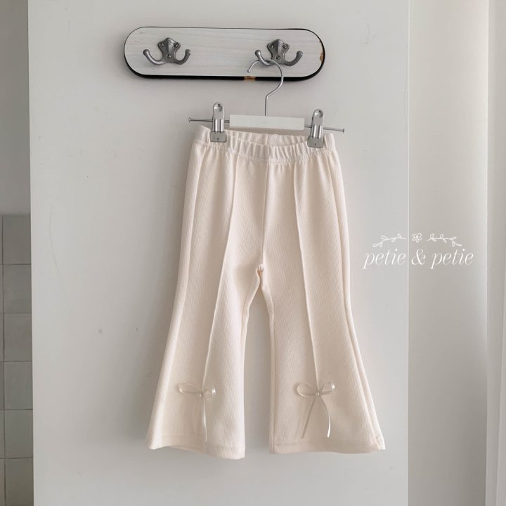 Petit & Petit - Korean Children Fashion - #childofig - Pearl Ribbon Flared Pants - 4