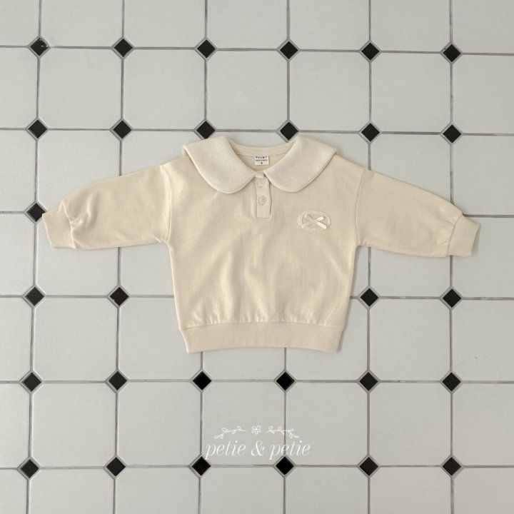 Petit & Petit - Korean Children Fashion - #designkidswear - Ribbon Collar Sweatshirt - 8