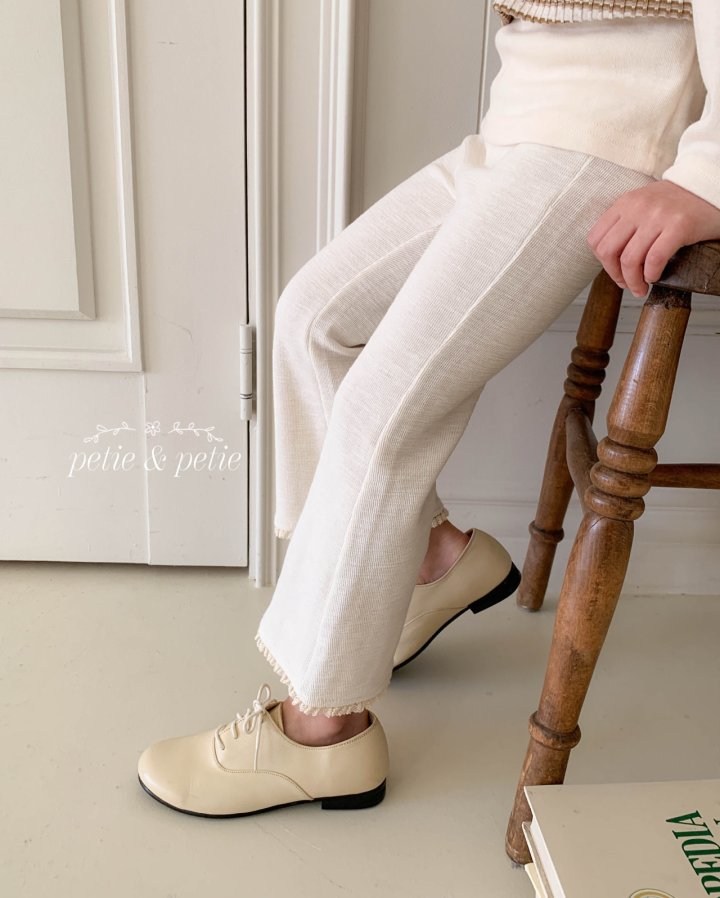 Petit & Petit - Korean Children Fashion - #designkidswear - Marron Lace Bootcut Pants - 10