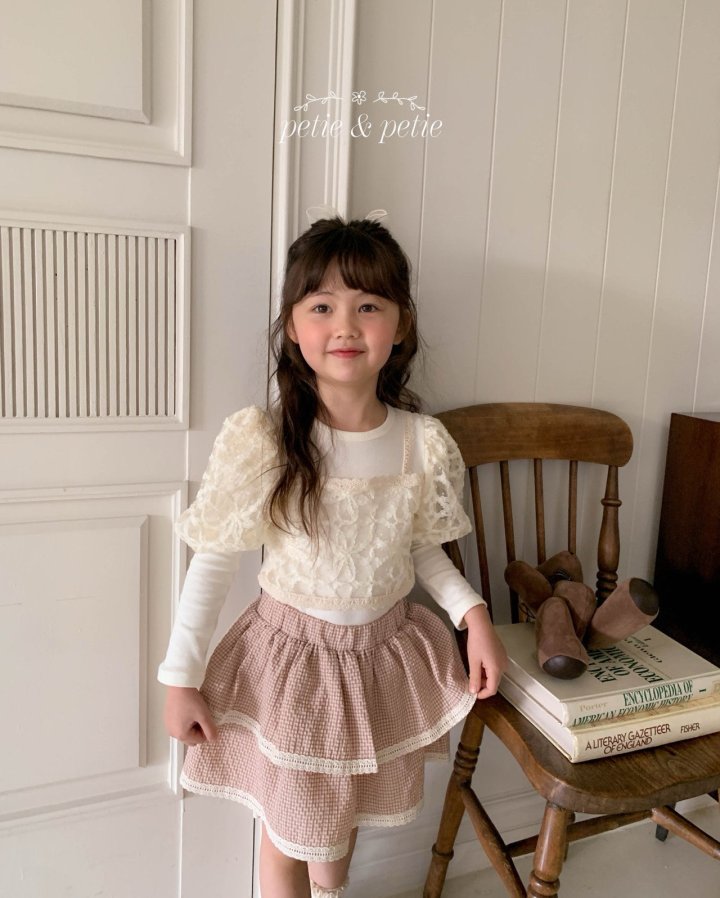 Petit & Petit - Korean Children Fashion - #designkidswear - Mary Check Skirt - 6
