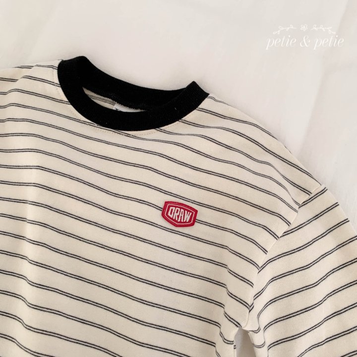 Petit & Petit - Korean Children Fashion - #childrensboutique - Draw Stripe Tee - 4