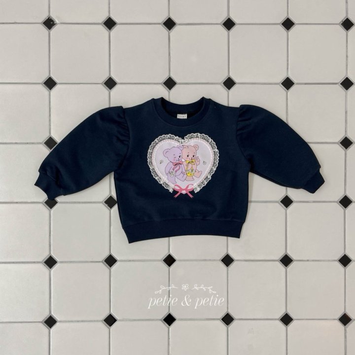 Petit & Petit - Korean Children Fashion - #discoveringself - Heart Bear Sweatshirt - 8
