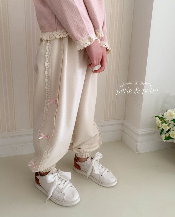 Petit & Petit - Korean Children Fashion - #discoveringself - Double Lace Jogger Pants - 10