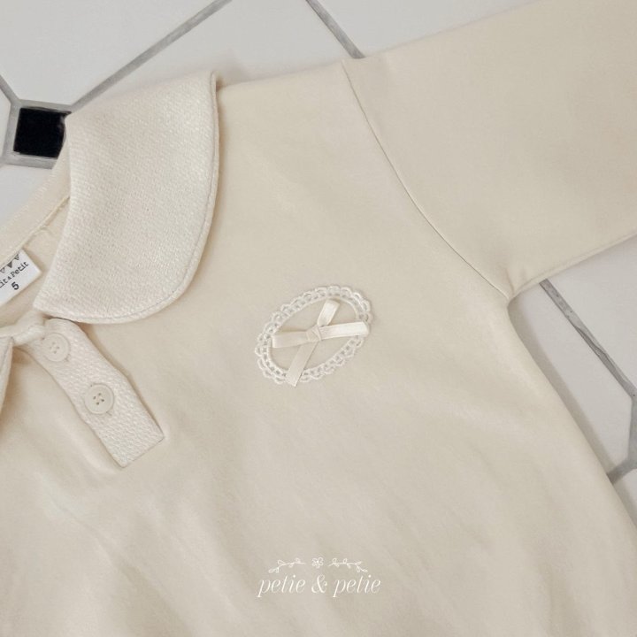 Petit & Petit - Korean Children Fashion - #fashionkids - Ribbon Collar Sweatshirt - 10