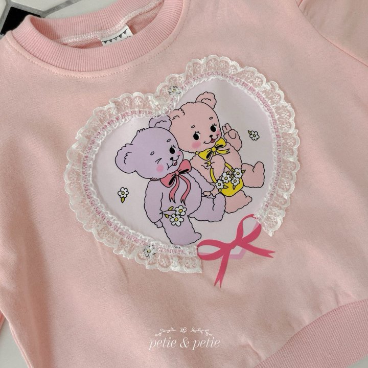 Petit & Petit - Korean Children Fashion - #fashionkids - Heart Bear Sweatshirt - 9