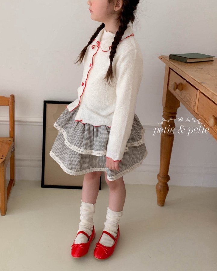 Petit & Petit - Korean Children Fashion - #fashionkids - Ribbon Collar Cardigan - 5