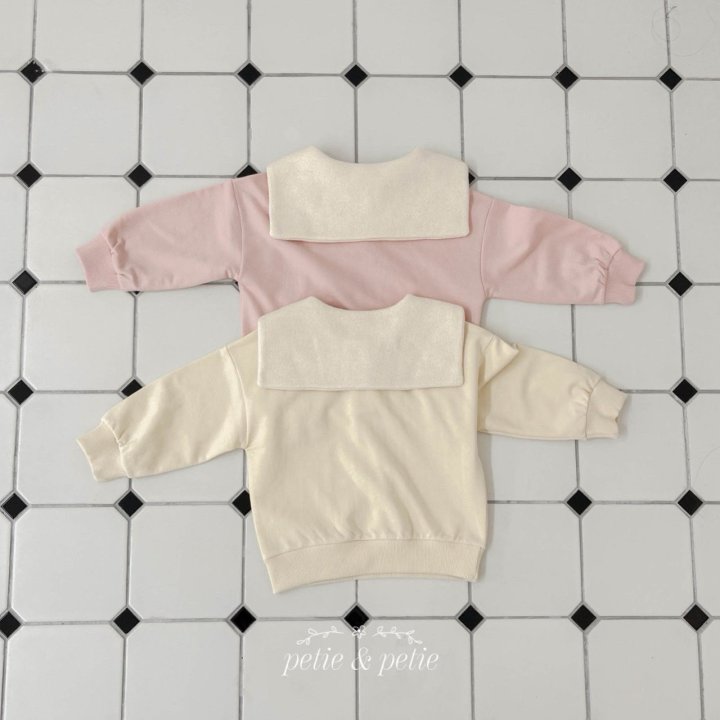 Petit & Petit - Korean Children Fashion - #kidsshorts - Ribbon Collar Sweatshirt - 11