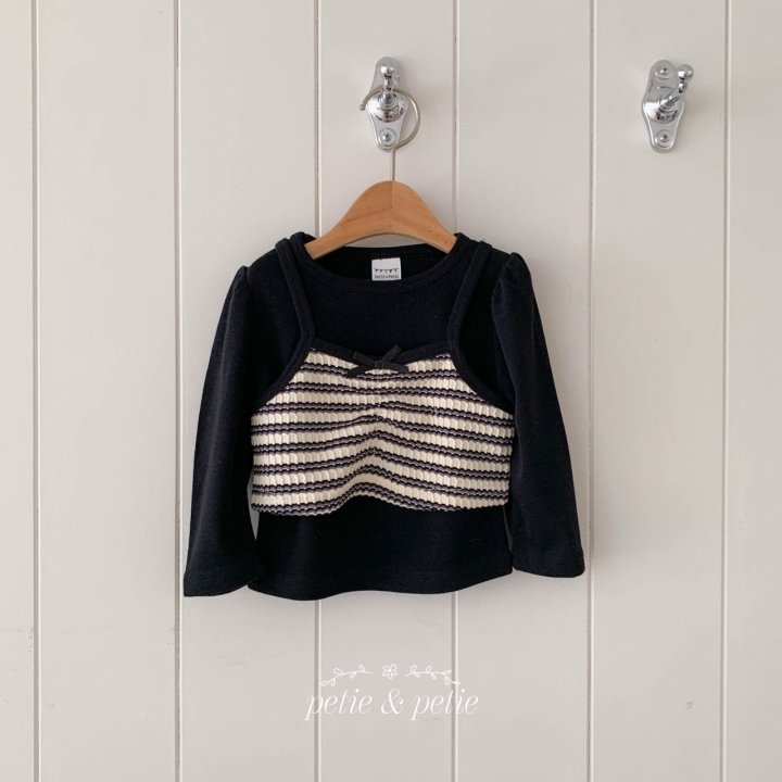 Petit & Petit - Korean Children Fashion - #kidsshorts - Stripe Bustier Tee - 10