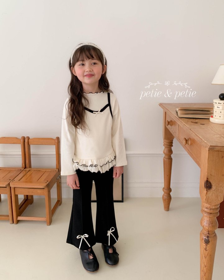 Petit & Petit - Korean Children Fashion - #kidsshorts - Pearl Ribbon Flared Pants - 8