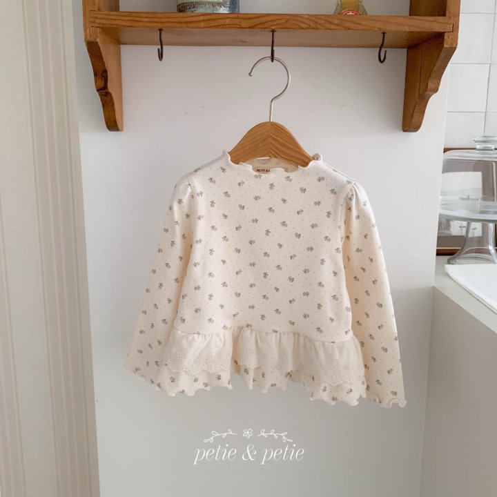 Petit & Petit - Korean Children Fashion - #kidsshorts - Flower Frill Tee - 7
