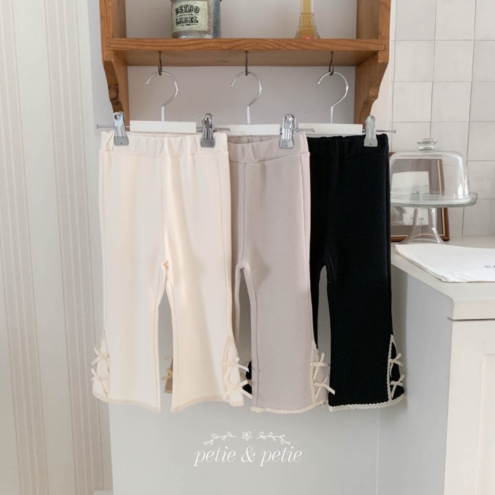 Petit & Petit - Korean Children Fashion - #kidsshorts - Rael Lace Bootcut Pants