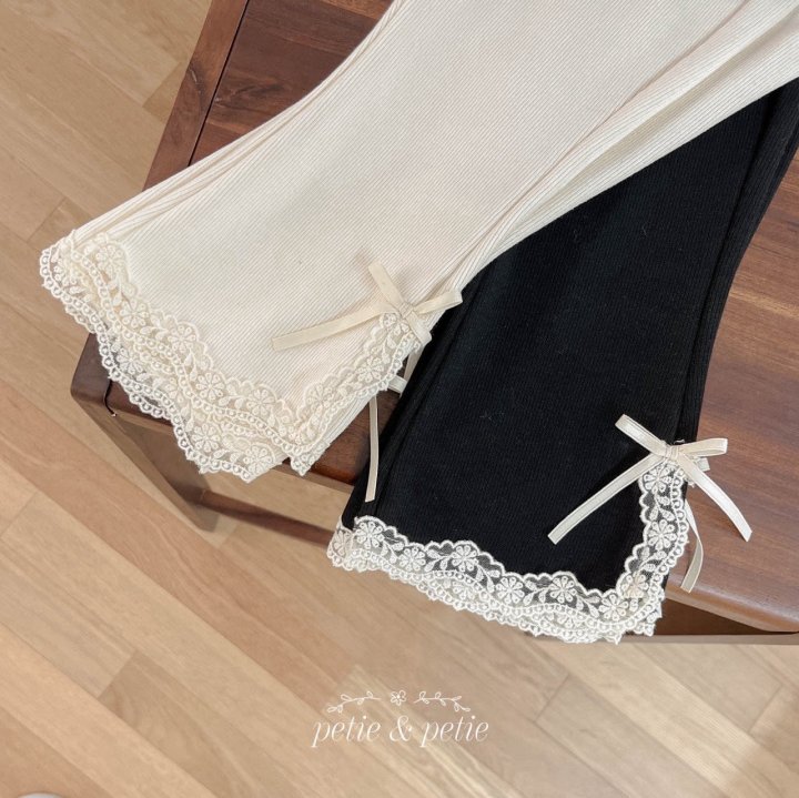 Petit & Petit - Korean Children Fashion - #kidsshorts - Betty Lace Flared Pants
