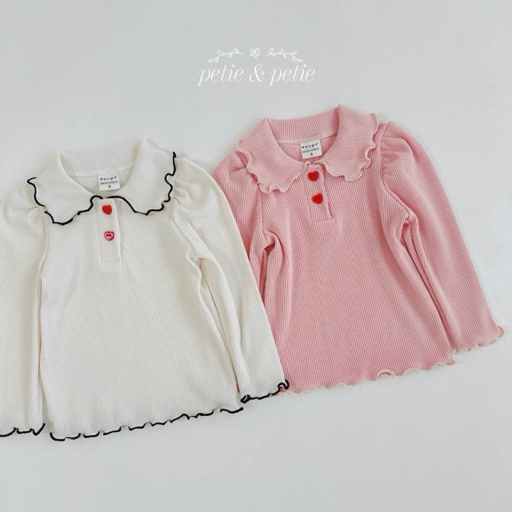 Petit & Petit - Korean Children Fashion - #kidsshorts - Bene Collar Tee - 4