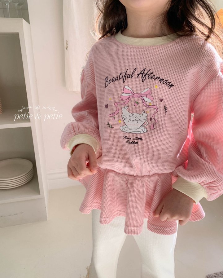 Petit & Petit - Korean Children Fashion - #kidsshorts - Sweet Rabbit Tee - 4