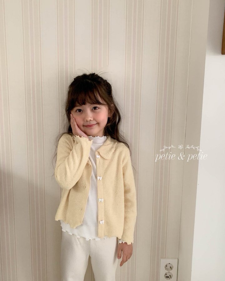 Petit & Petit - Korean Children Fashion - #kidsstore - Ribbon Collar Cardigan - 7