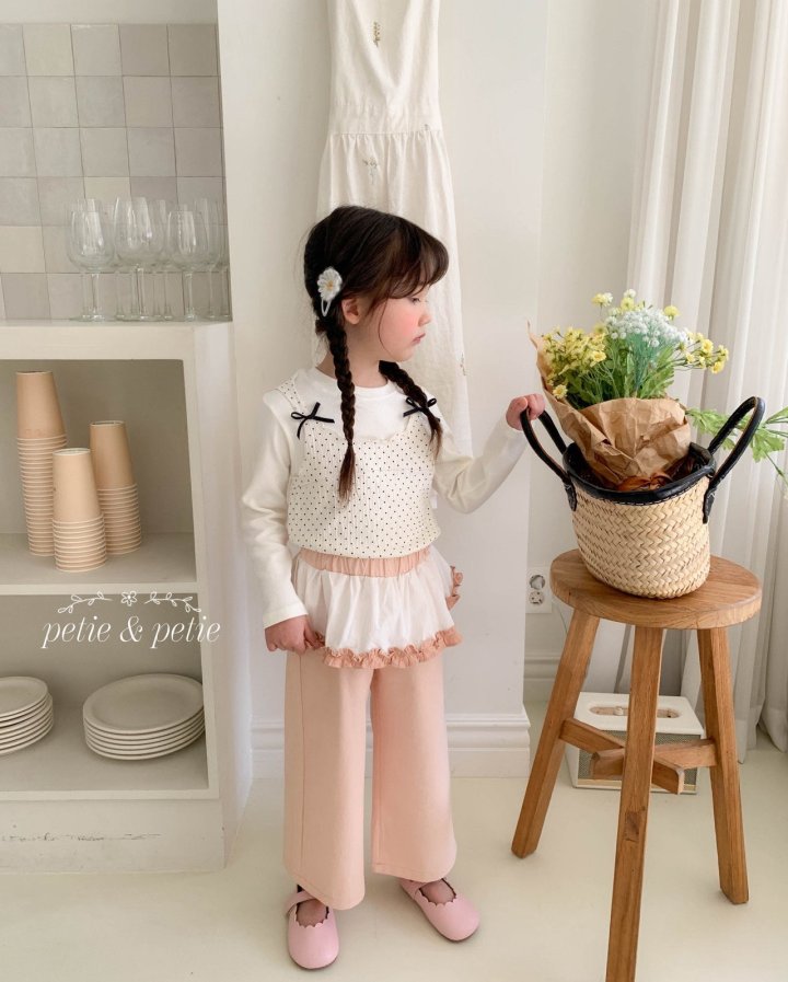 Petit & Petit - Korean Children Fashion - #kidsshorts - Dot Layered Tee - 4