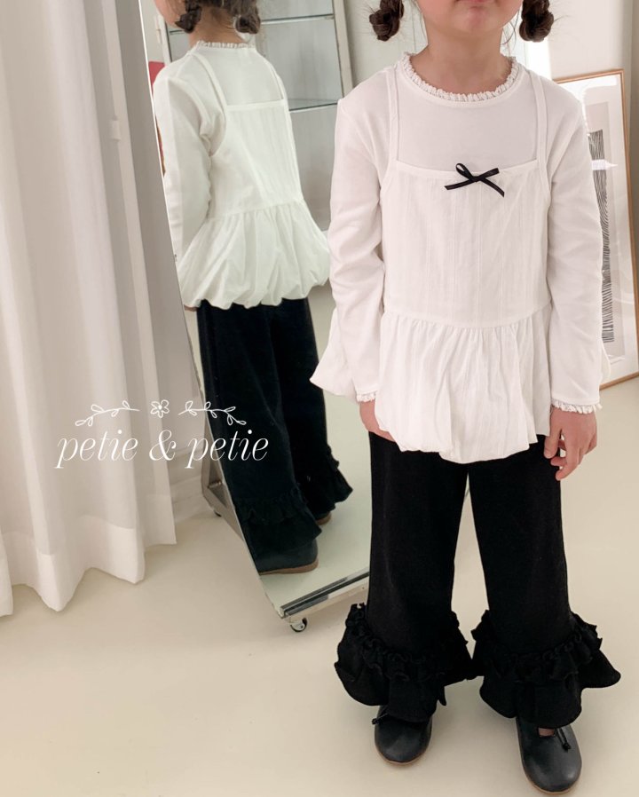 Petit & Petit - Korean Children Fashion - #kidsstore - Waffle Frill Pants - 6