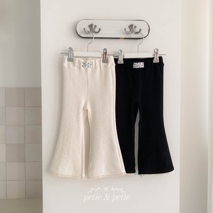 Petit & Petit - Korean Children Fashion - #kidzfashiontrend - Marron Lace Bootcut Pants