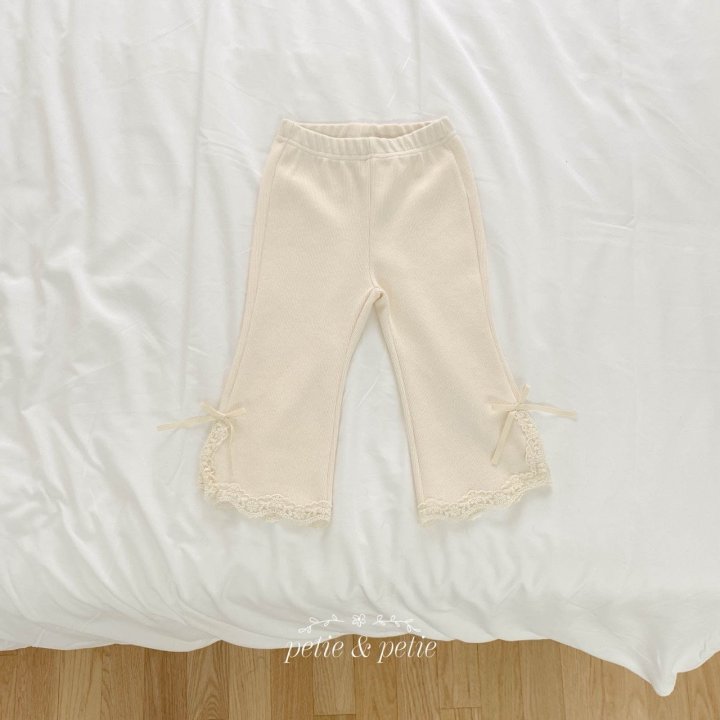Petit & Petit - Korean Children Fashion - #kidzfashiontrend - Betty Lace Flared Pants - 3