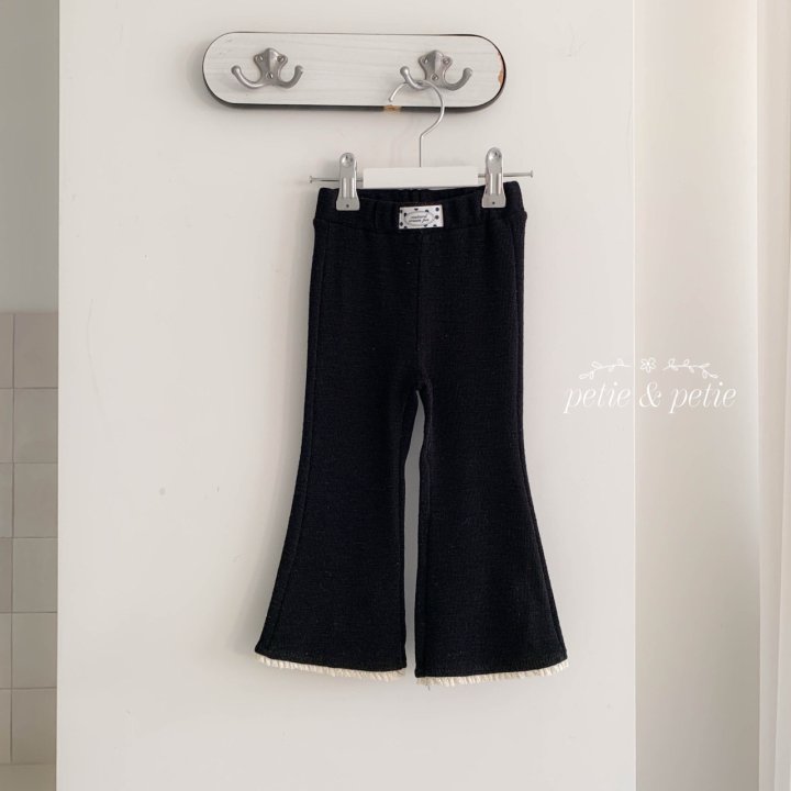 Petit & Petit - Korean Children Fashion - #littlefashionista - Marron Lace Bootcut Pants - 3