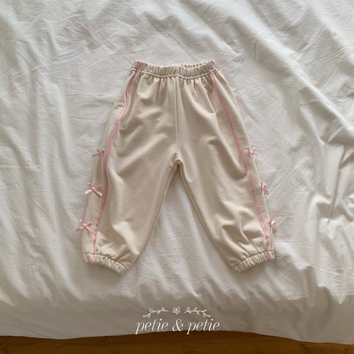 Petit & Petit - Korean Children Fashion - #Kfashion4kids - Line Ribbon Jogger Pants - 4