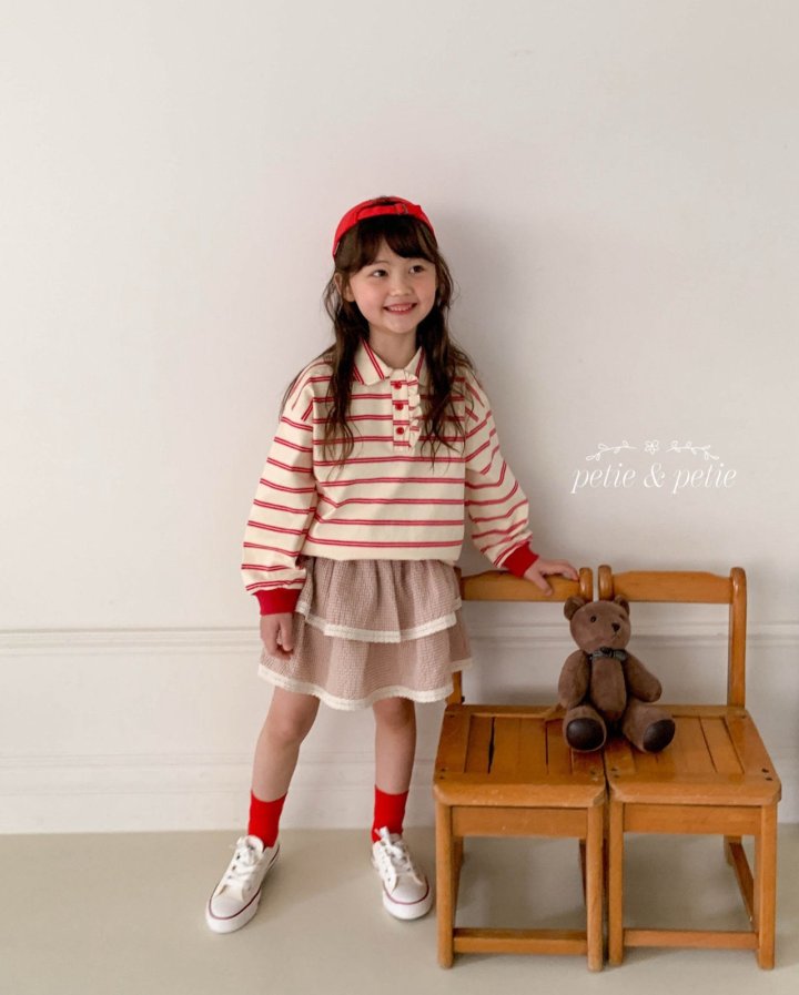 Petit & Petit - Korean Children Fashion - #magicofchildhood - Stripe Collar Sweatshirt - 3