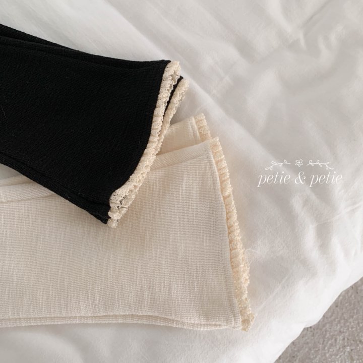 Petit & Petit - Korean Children Fashion - #littlefashionista - Marron Lace Bootcut Pants - 4