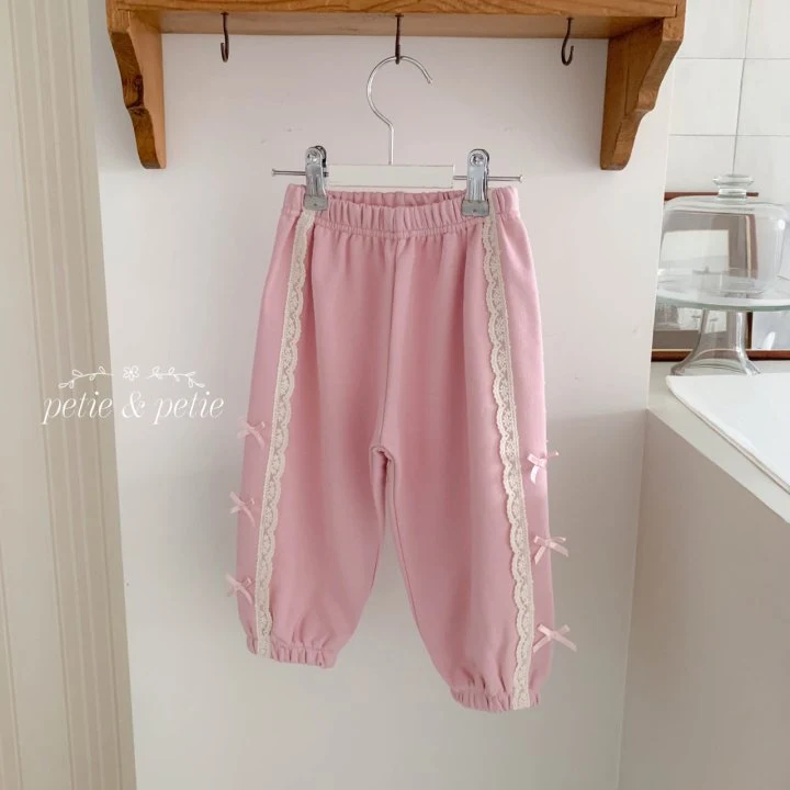Petit & Petit - Korean Children Fashion - #magicofchildhood - Double Lace Jogger Pants - 3
