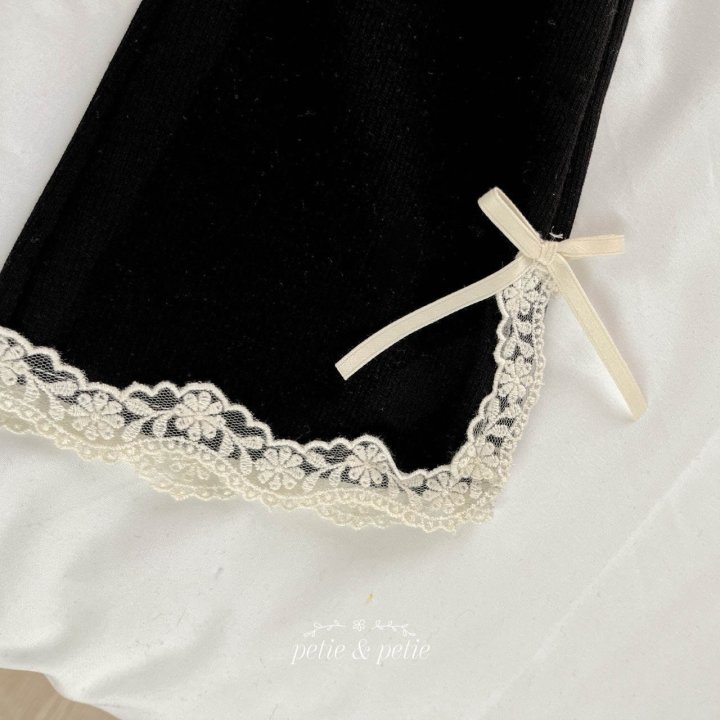 Petit & Petit - Korean Children Fashion - #magicofchildhood - Betty Lace Flared Pants - 6