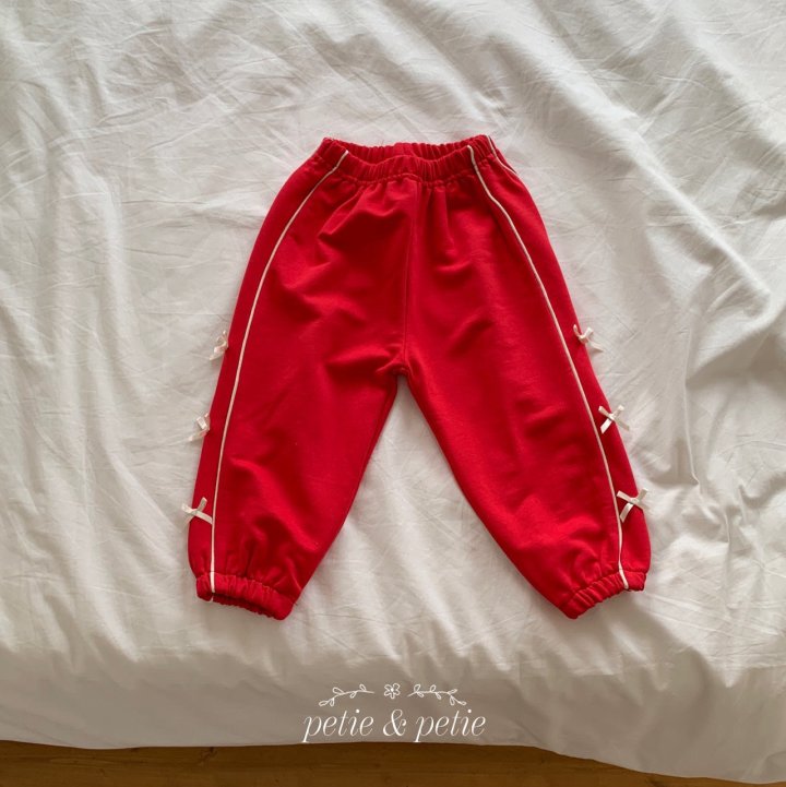 Petit & Petit - Korean Children Fashion - #magicofchildhood - Line Ribbon Jogger Pants - 5