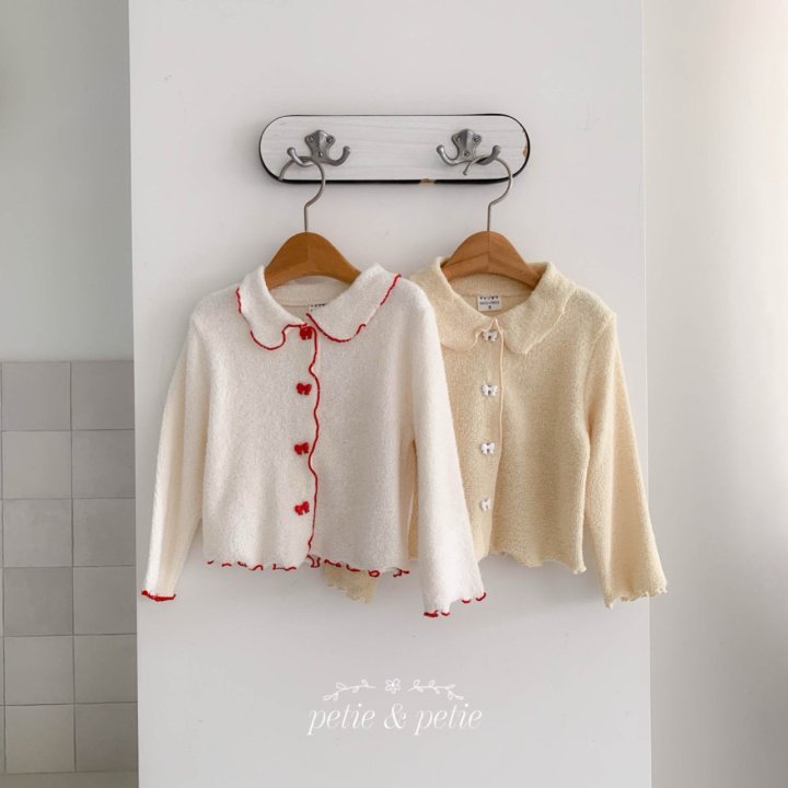 Petit & Petit - Korean Children Fashion - #minifashionista - Ribbon Collar Cardigan - 12
