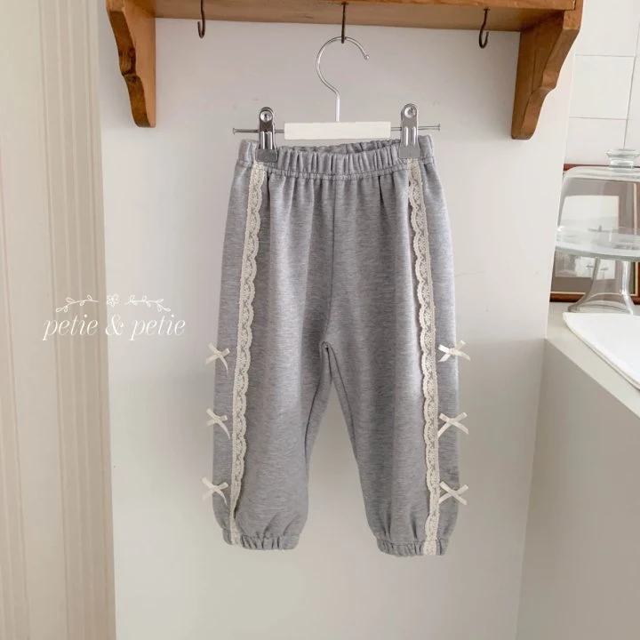 Petit & Petit - Korean Children Fashion - #magicofchildhood - Double Lace Jogger Pants - 4