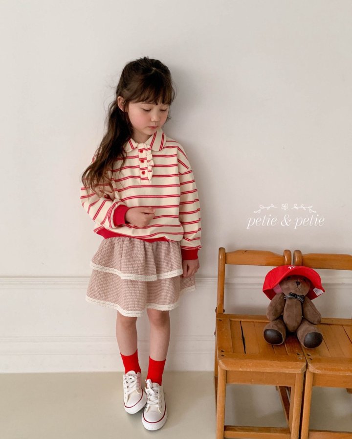 Petit & Petit - Korean Children Fashion - #prettylittlegirls - Stripe Collar Sweatshirt - 5