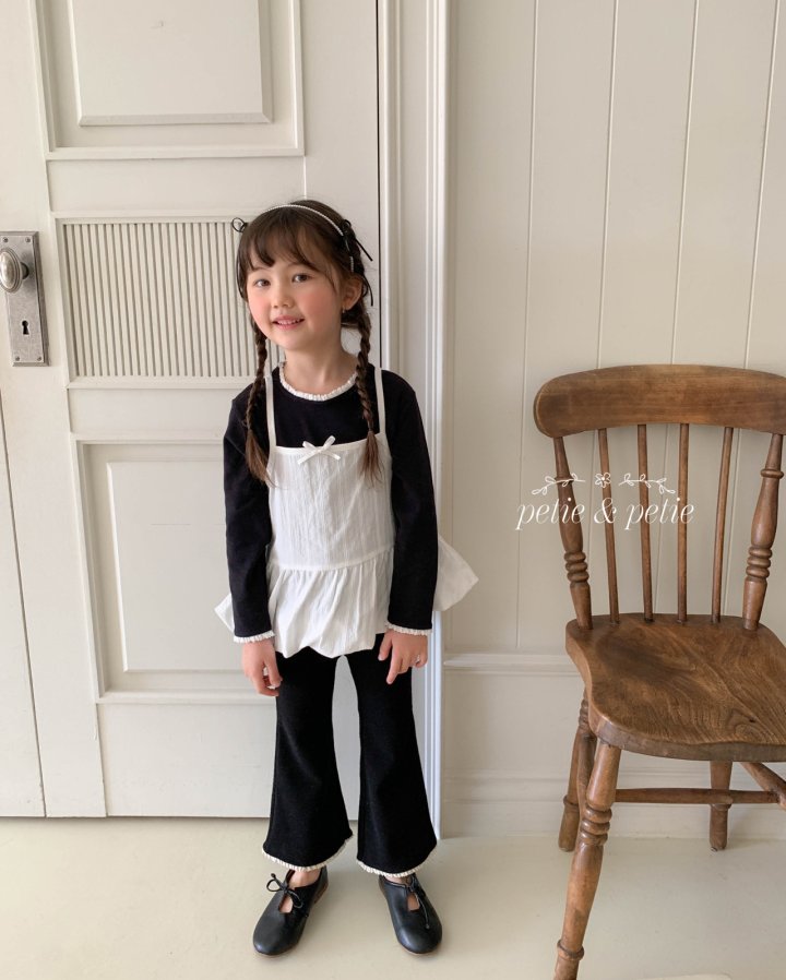Petit & Petit - Korean Children Fashion - #prettylittlegirls - Marron Lace Bootcut Pants - 6