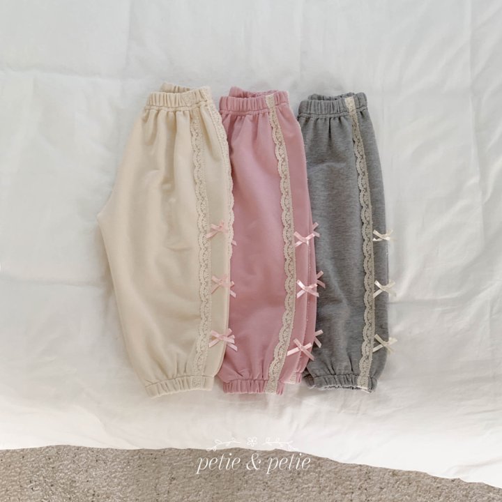 Petit & Petit - Korean Children Fashion - #prettylittlegirls - Double Lace Jogger Pants - 5
