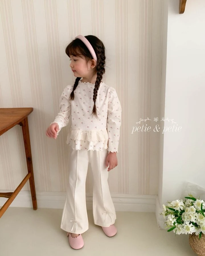 Petit & Petit - Korean Children Fashion - #stylishchildhood - Flower Frill Tee