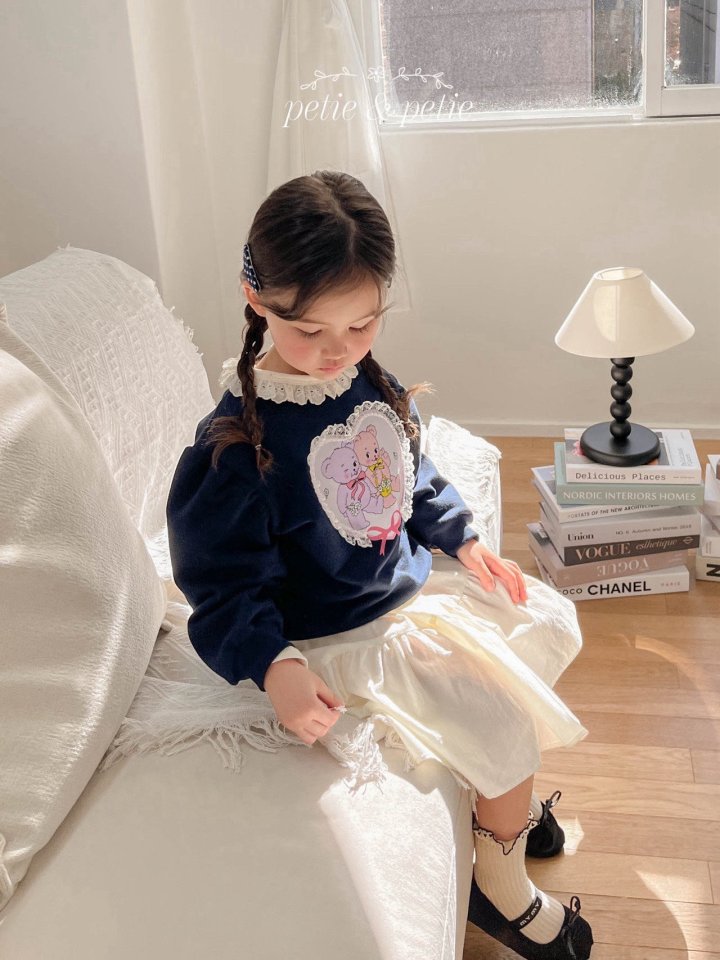 Petit & Petit - Korean Children Fashion - #todddlerfashion - Heart Bear Sweatshirt - 2