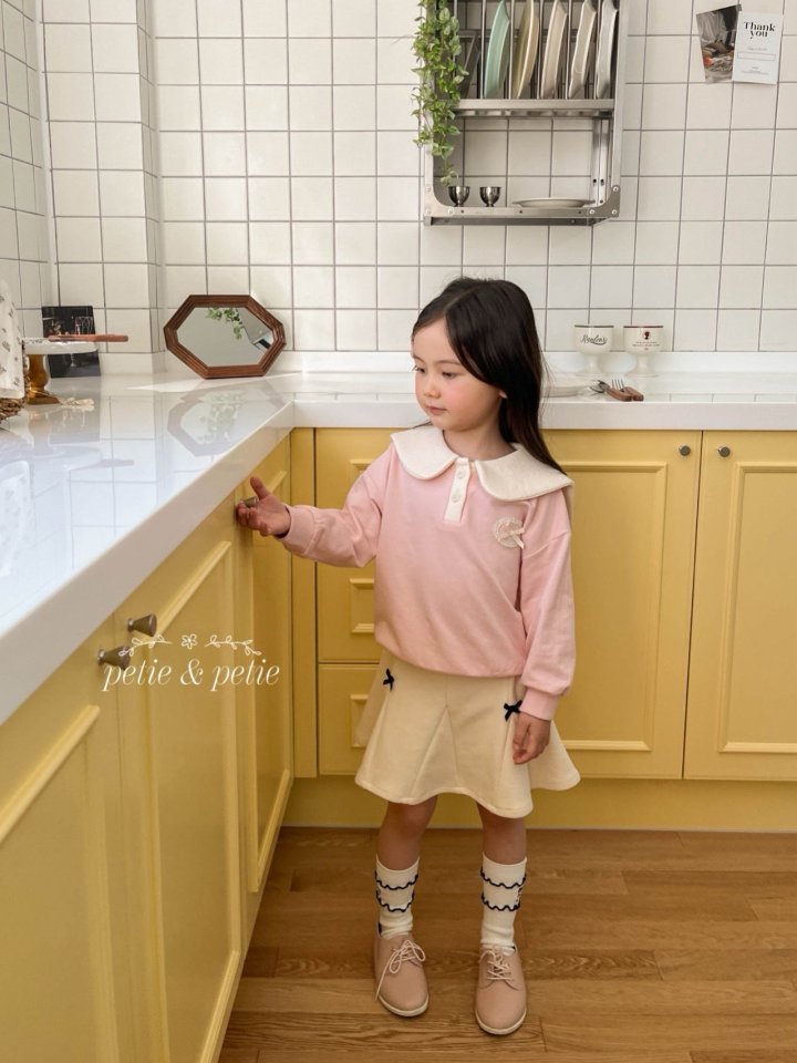 Petit & Petit - Korean Children Fashion - #todddlerfashion - Ribbon Collar Sweatshirt - 4