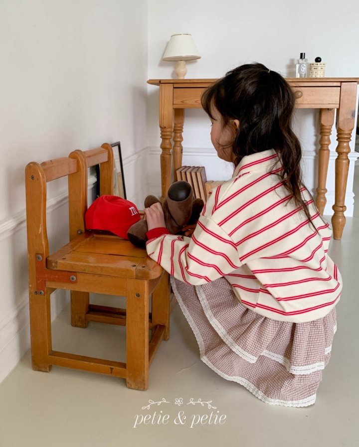 Petit & Petit - Korean Children Fashion - #toddlerclothing - Stripe Collar Sweatshirt - 7