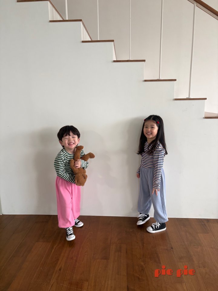 Pie - Korean Baby Fashion - #babyfashion - Celery Stripe Tee - 12