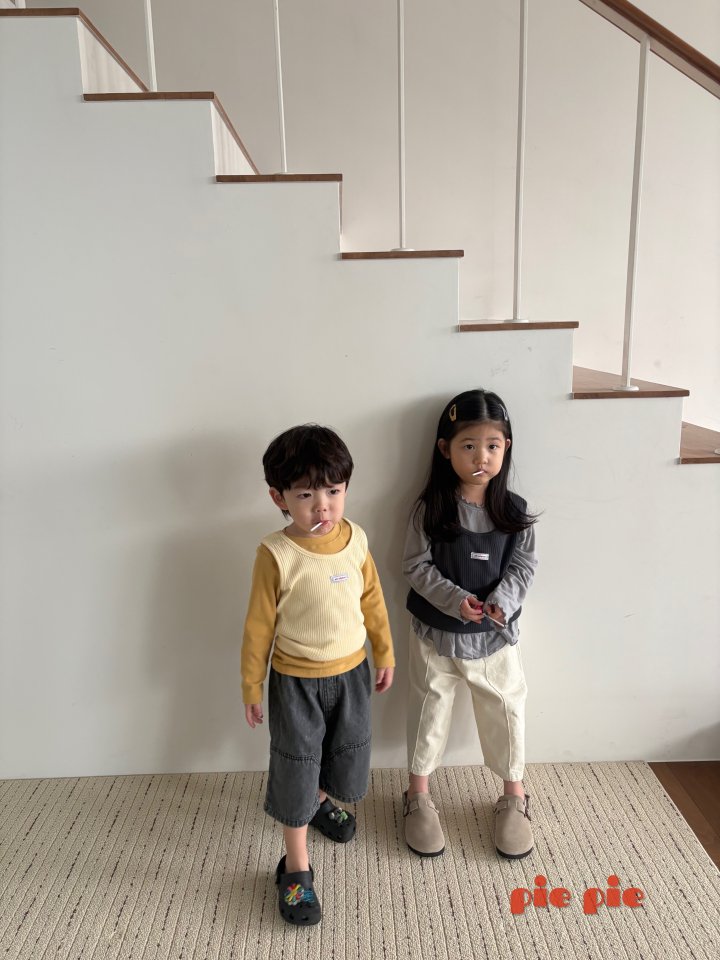 Pie - Korean Baby Fashion - #babygirlfashion - Mimi Ribbed Tee - 6
