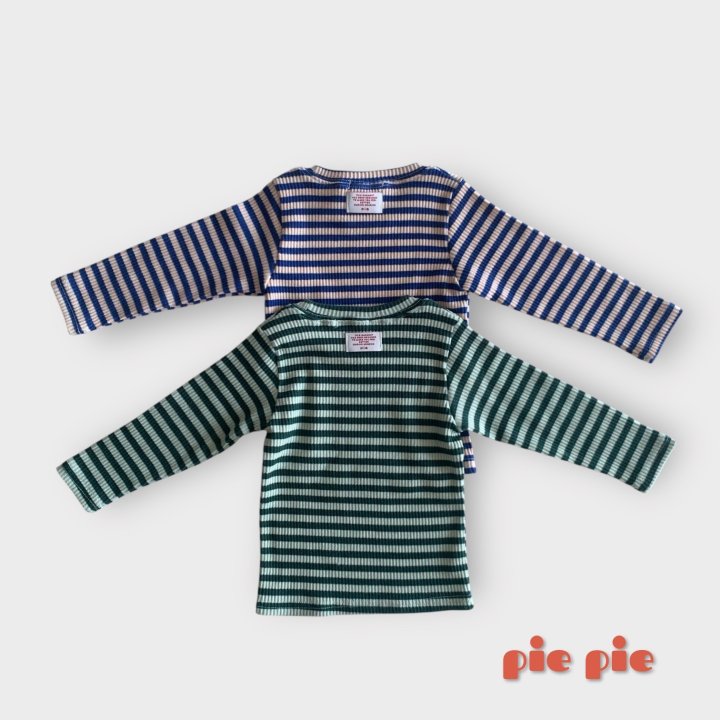 Pie - Korean Baby Fashion - #babyoninstagram - Celery Stripe Tee