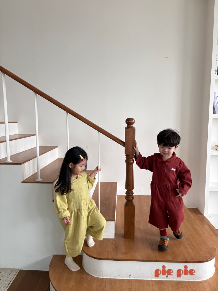 Pie - Korean Baby Fashion - #babyootd - Hotdog Jumpsuit - 3