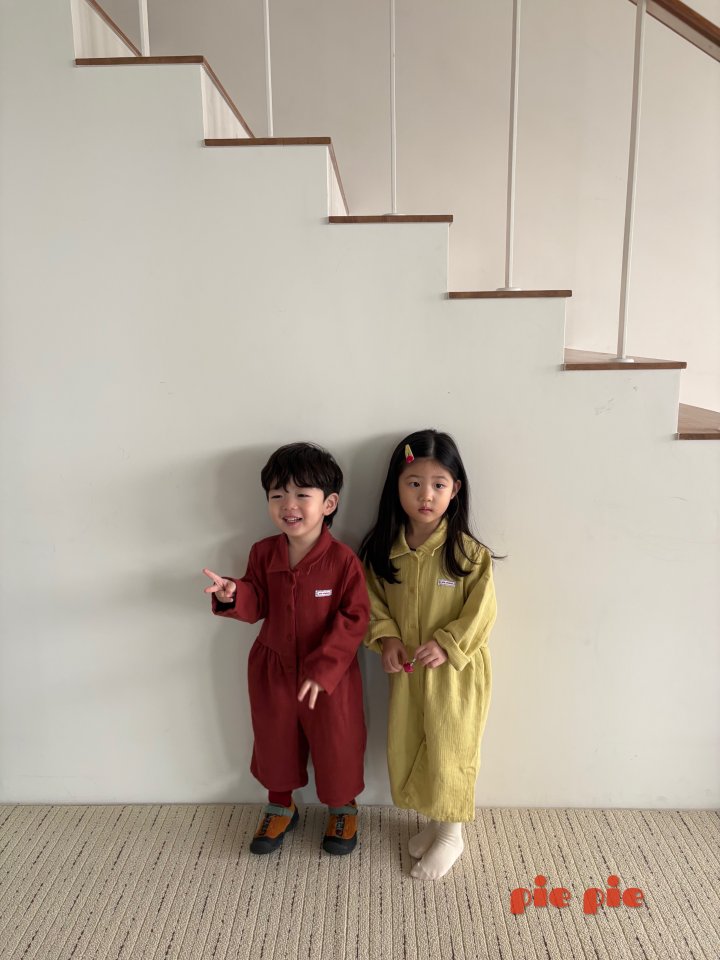 Pie - Korean Baby Fashion - #babyootd - Hotdog Jumpsuit - 4